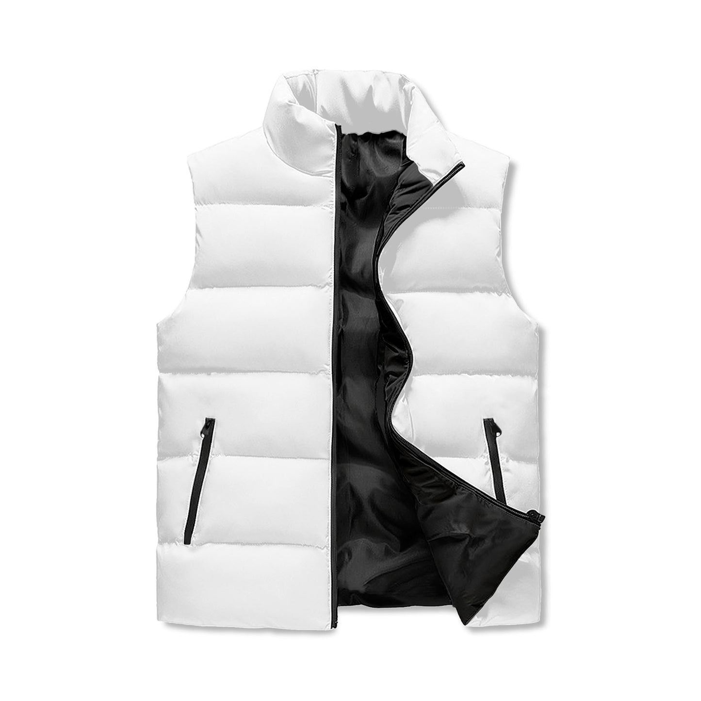 Unisex Lightweight Stand-Up Collar Quilted Vest with Zipper Compassion Name and Picture Personalizable