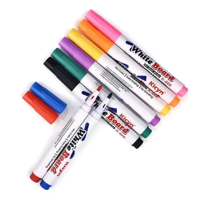 Magischer Wasser-Malstift Whiteboard-Marker Schwimmender Wasser-Zeichenstift Farbiger Markierungsstift Whiteboard-Stift Große Kapazität Abwischbar