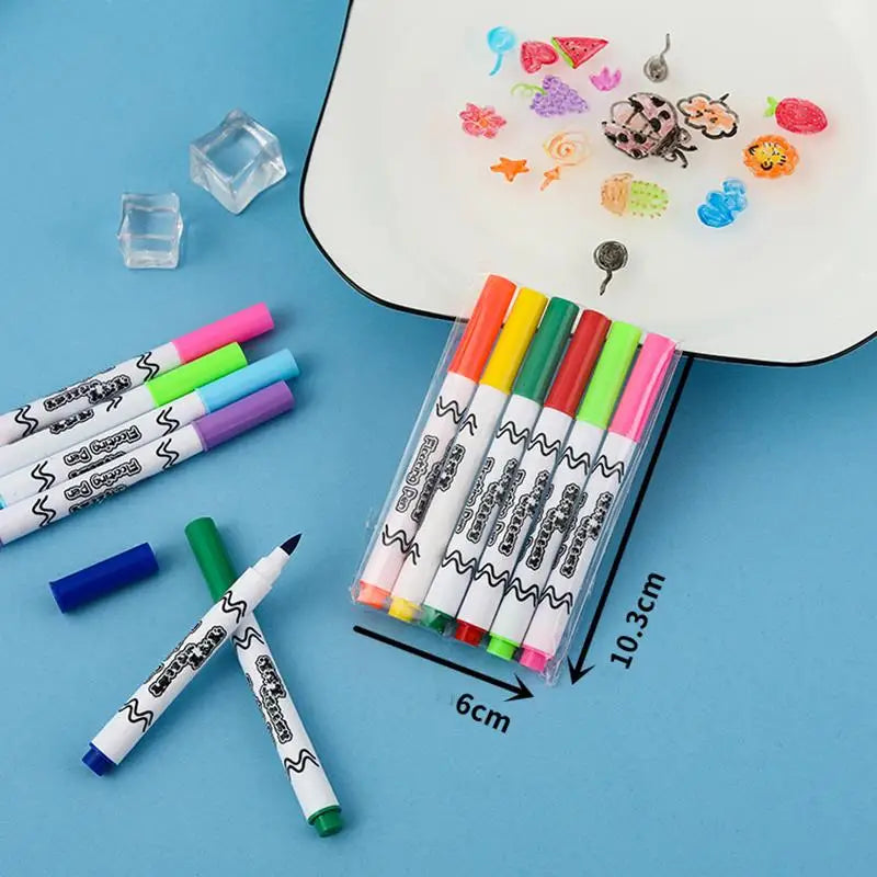 Magischer Wasser-Malstift Whiteboard-Marker Schwimmender Wasser-Zeichenstift Farbiger Markierungsstift Whiteboard-Stift Große Kapazität Abwischbar