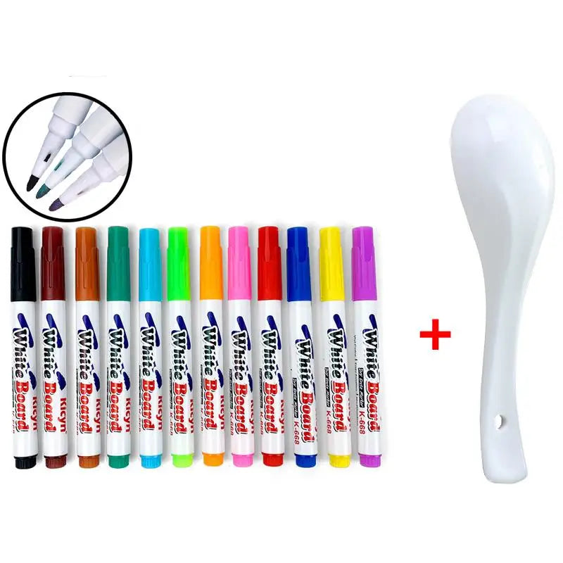 Magischer Wasser-Malstift Whiteboard-Marker Schwimmender Wasser-Zeichenstift Farbiger Markierungsstift Whiteboard-Stift Große Kapazität Abwischbar