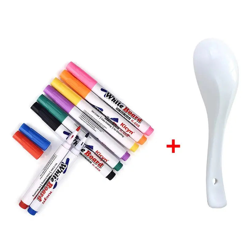 Magischer Wasser-Malstift Whiteboard-Marker Schwimmender Wasser-Zeichenstift Farbiger Markierungsstift Whiteboard-Stift Große Kapazität Abwischbar