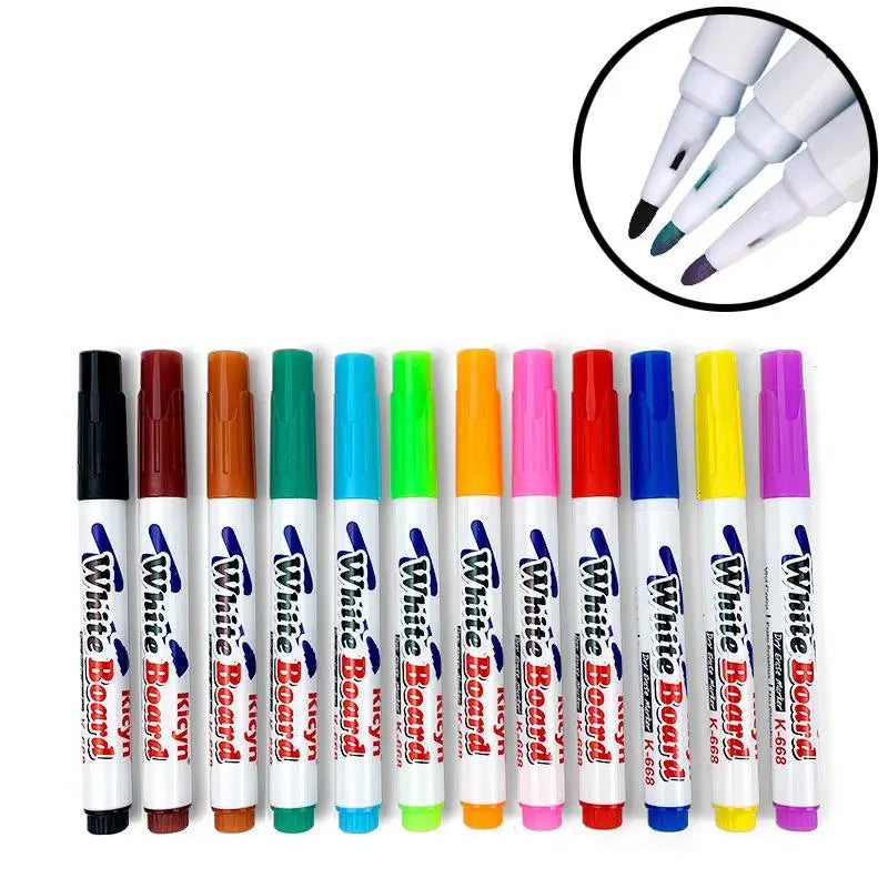 Magischer Wasser-Malstift Whiteboard-Marker Schwimmender Wasser-Zeichenstift Farbiger Markierungsstift Whiteboard-Stift Große Kapazität Abwischbar